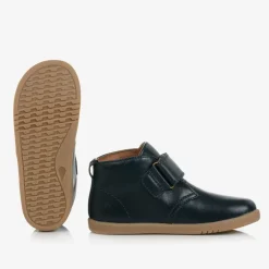 Bobux Boys Navy Blue Leather Velcro Boots New