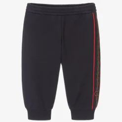 Gucci Boys Navy Blue Logo Joggers Clearance