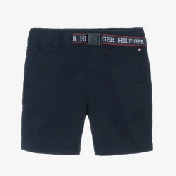 Tommy Hilfiger Boys Navy Blue Organic Cotton Shorts Sale