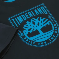Timberland Boys Navy Blue Organic Cotton T-Shirt New