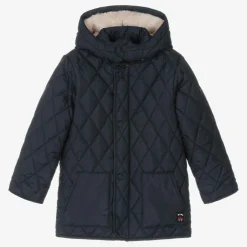 Mayoral Boys Navy Blue Quilted Coat Outlet