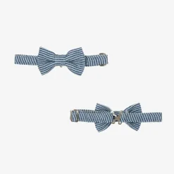 Beau KiD Boys Navy Blue Stripe Cotton Shorts Suit Online