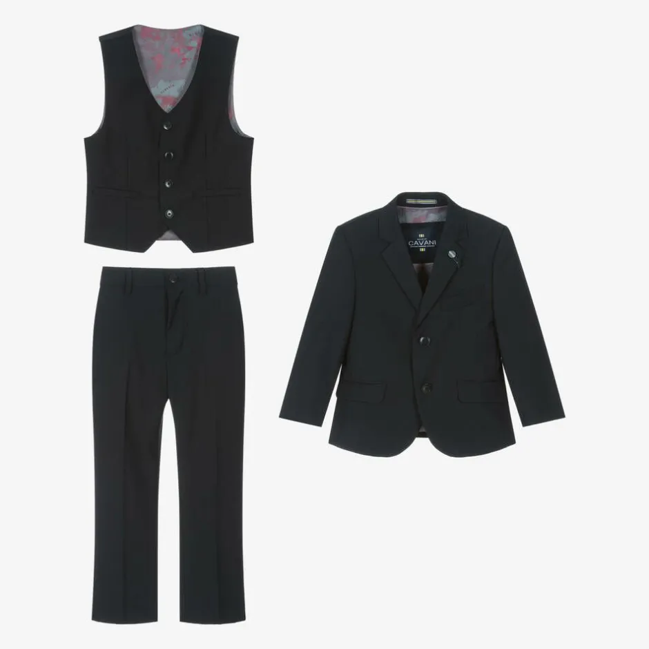 House of Cavani Boys Navy Blue Suit Online