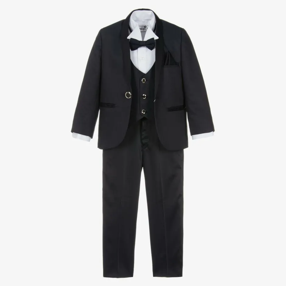 Beau KiD Boys Navy Blue Tuxedo Suit New
