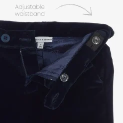 Beatrice amp; George Boys Navy Blue Velvet Waistcoat Suit New