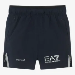 EA7 Emporio Armani Boys Navy Blue VENTUS7 Sports Shorts Clearance