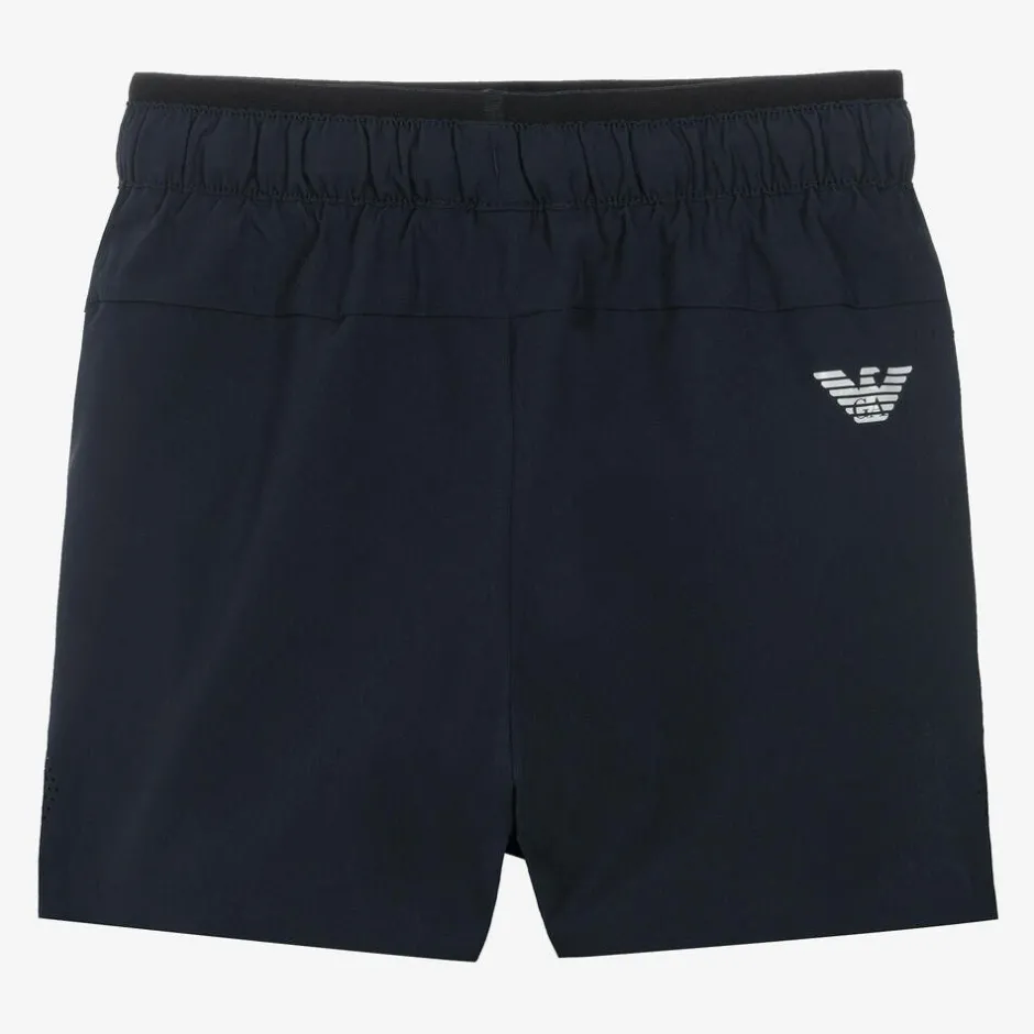 EA7 Emporio Armani Boys Navy Blue VENTUS7 Sports Shorts Clearance