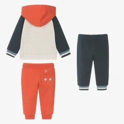 Mayoral Boys Orange & Blue Cotton Robot Tracksuit Set Sale