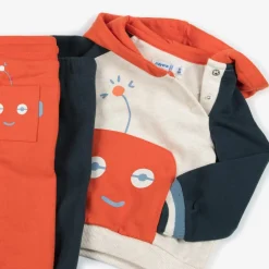 Mayoral Boys Orange & Blue Cotton Robot Tracksuit Set Sale