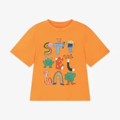 Stella McCartney Kids Boys Orange Cotton Magic T-Shirt New