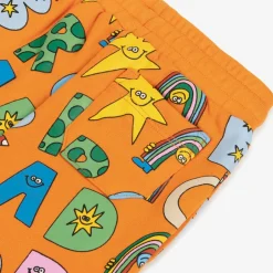 Stella McCartney Kids Boys Orange Cotton Magic Logo Joggers Hot