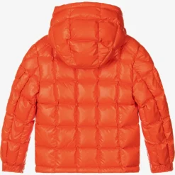 Moncler Enfant Boys Orange Jeff Down Puffer Jacket Sale