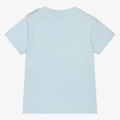Moncler Enfant Boys Pale Blue Cotton T-Shirt Clearance