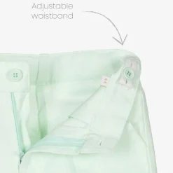 Caramelo Kids Boys Pale Green Linen & Cotton Shorts Suit New