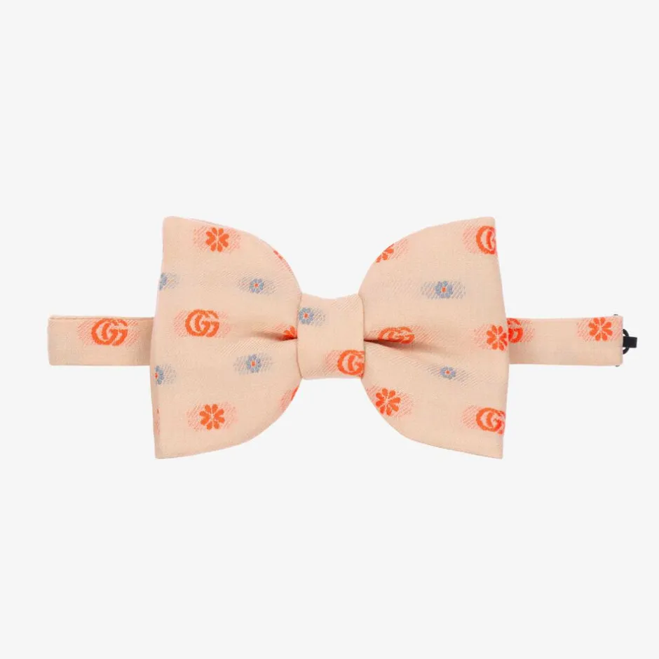 Gucci Boys Pale Pink GG Bow Tie (11cm) Clearance