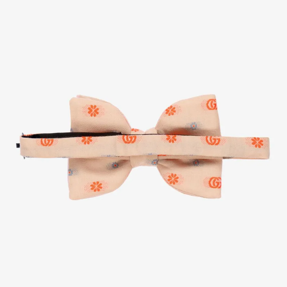 Gucci Boys Pale Pink GG Bow Tie (11cm) Clearance