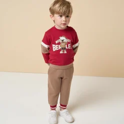 iDO Baby Boys Red & Beige Cotton Tracksuit Clearance