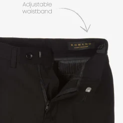 Romano Boys Red & Black Jacquard Suit New