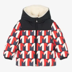 Moncler Enfant Boys Red & Blue Down Padded Eddie Coat