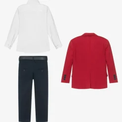 Beau KiD Boys Red & Blue Suit