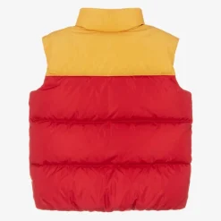 Gucci Boys Red & Yellow Down Padded Gilet Best
