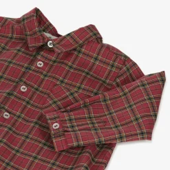 Bonpoint Boys Red Checked Cotton Shirt Hot