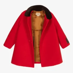Gucci Boys Red Corduroy Coat Hot