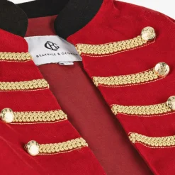 Beatrice amp; George Boys Red Cotton Military 3 Piece Suit New