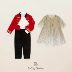 Beatrice amp; George Boys Red Cotton Military 3 Piece Suit New