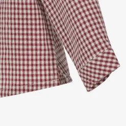 Babidu Boys Red Gingham & Beige Cotton Shorts Set Best