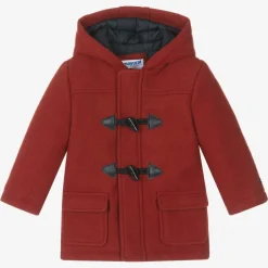 Mayoral Boys Red Hooded Duffle Coat Discount