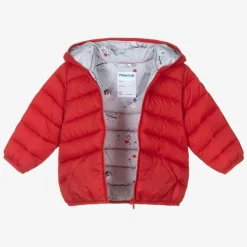 Mayoral Boys Red Hooded Puffer Jacket Hot