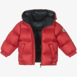 Moncler Enfant Boys Red New Macaire Down Padded Jacket Outlet
