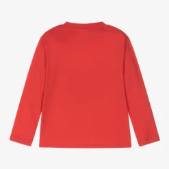 HUGO Boys Red Organic Cotton Top Online
