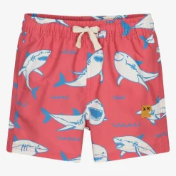 Rock Your Baby Boys Red Sharks Swim Shorts Sale