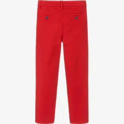 Mayoral Boys Red Slim Fit Chino Trousers Hot