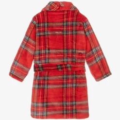 Story Loris Boys Red Tartan Dressing Gown Outlet