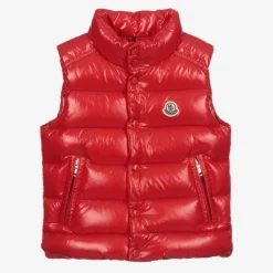 Moncler Enfant Boys Red Tib Down Puffer Gilet Sale