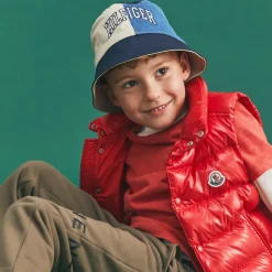 Moncler Enfant Boys Red Tib Down Puffer Gilet Sale