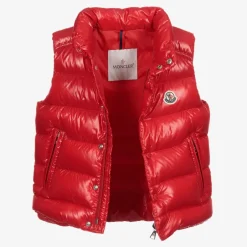 Moncler Enfant Boys Red Tib Down Puffer Gilet Sale