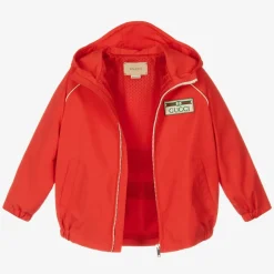 Gucci Boys Red Web Windbreaker Jacket Hot
