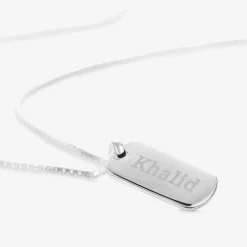 Little Star Boys Silver Personalised Tag Necklace (38cm) Online
