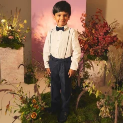 Childrensalon Occasions Boys Smart Blue Trousers Hot