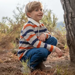 Tutto Piccolo Boys Striped Top & Blue Jeans Set Online