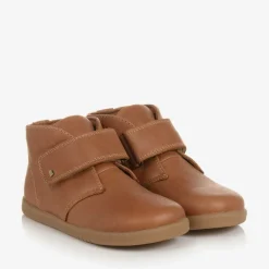 Bobux Boys Tan Brown Leather Velcro Boots Online