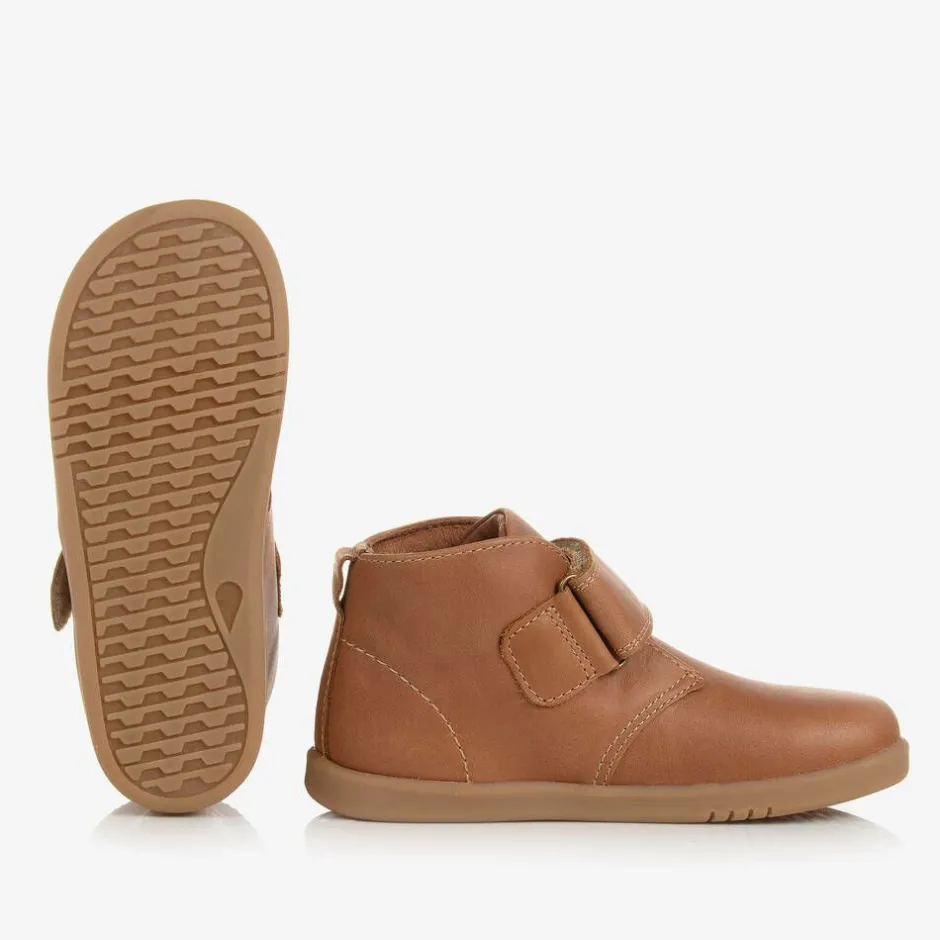 Bobux Boys Tan Brown Leather Velcro Boots Online
