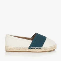 Age of Innocence Boys White & Blue Canvas Espadrilles Discount