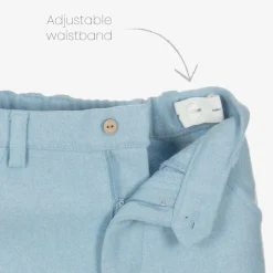 Babidu Boys White & Blue Trouser Set Sale