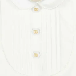Dolce amp; Gabbana Boys White & Gold Cotton Babysuit Gift Set