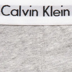 Calvin Klein Boys White & Grey Cotton Boxer Briefs (Pack of 2) Hot